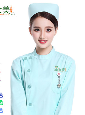 护士帽医生帽子工作帽头花燕帽男女医用蓝色粉色纯棉加厚涤卡白色