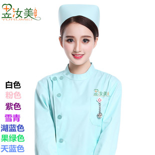 护士帽医生帽子工作帽头花燕帽男女医用蓝色粉色纯棉加厚涤卡白色