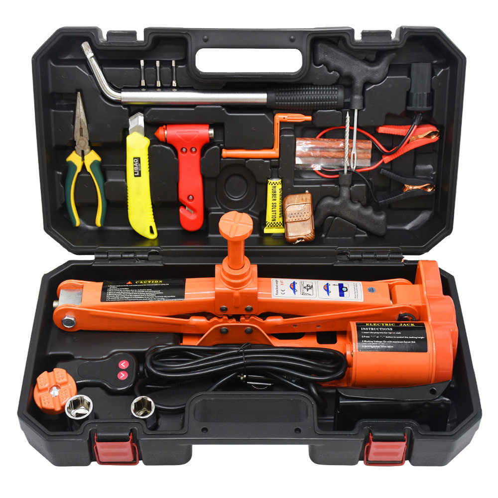 12v汽车越野车千斤顶车载设备 剪式电动液压千斤顶汽车维修工具