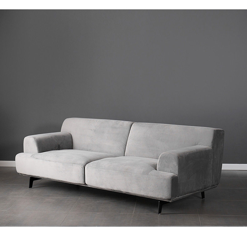 北欧风格布艺双人沙发现代简约灰色三人位休闲小户型客厅组合家具
