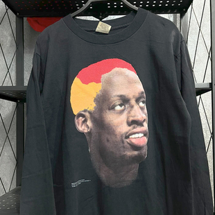 dennis rodman 丹尼斯罗德曼高街嘻哈男女款篮球风设计长袖t恤