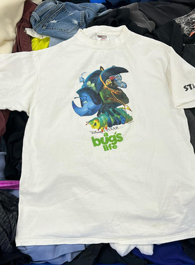 A Bugs Life虫虫危机 Adventure anime 美式white T-shirt短袖t恤
