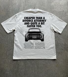 短袖 黑汽车暗黑风小众设计男女情侣款 t恤 复古vingate老式 欧美式