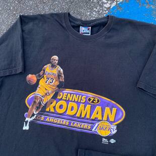 欧美高街潮牌篮球运动员chicago大虫罗德曼人像短袖 T恤男女打底衫