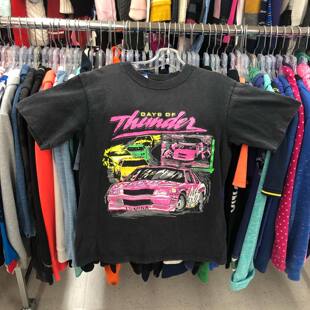 Rare Large vintage sided pink picture one shirt短袖 black