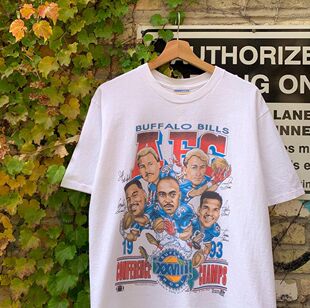 美式复古oversize高街布法罗比尔橄榄球队卡通宽松大款男女短袖