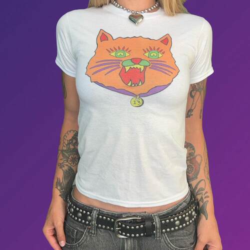 精选好物推荐！搞怪猫咪辣妹甜酷风音乐节穿搭街头潮流Y2k短袖t恤