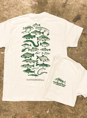 Swimming Fish T-shirt短袖t恤 White Oversized y2k