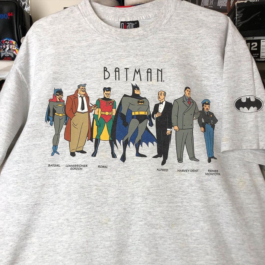 Batman蝙蝠侠欧美影视设计感卡通人物形象男女情侣款重磅短袖t恤