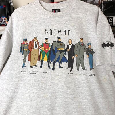 Batman蝙蝠侠欧美影视设计感卡通人物形象男女情侣款重磅短袖t恤