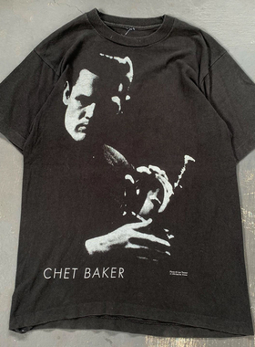 chet baker切特贝克JAZZ vintage Artist T-shirt短袖t恤直喷款