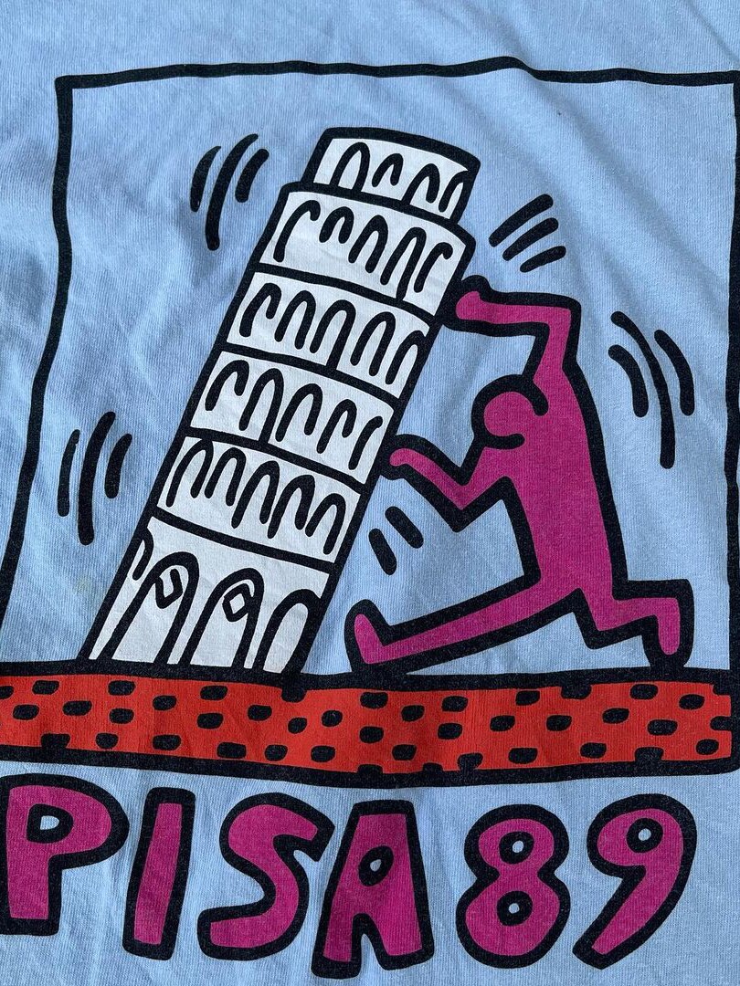 미국 스트리트 아티스트 시리즈 KEITH HARING 디자인 틈새 긴팔 티셔츠