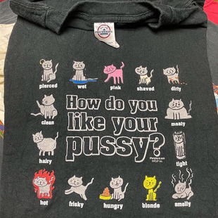 shirt短袖 t恤 fashion cats Large Street Vintage Cute Grey