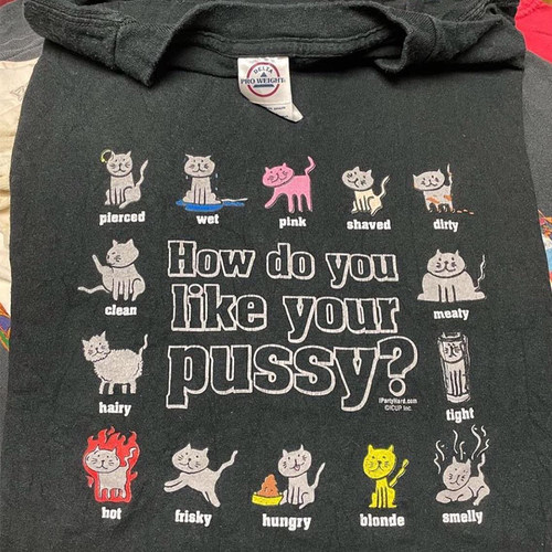 Cute cats T-shirt短袖t恤 Grey Vintage Street fashion Large