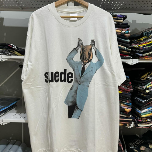 精选好物推荐 英伦风摇滚乐队Suede山羊皮周边经典恶搞短袖T恤