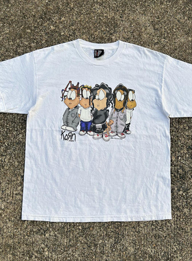 小众oversize卡通美式large size简约设计男女款T-shirt短袖t恤