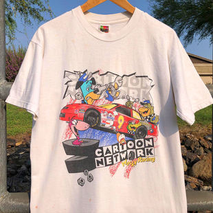 1997 Cartoon Network Wacky Racing lovers' style tee 短袖t恤