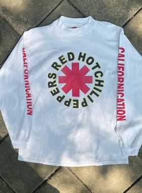 Rock and Roll Red Hot Chili Peppers vintage红辣椒乐队长袖t恤