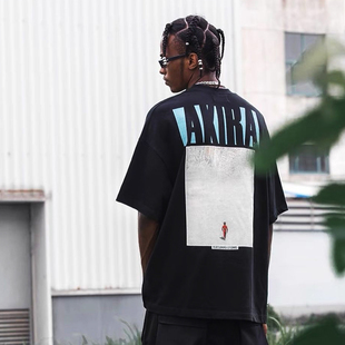 大友克洋漫画海报akira阿基拉宽松加肥加大码潮牌短袖T恤男女半袖