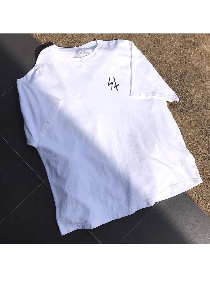 OLDSCHOOL 유럽과 미국의 하이 스트리트 SKETCHY TANK 심플 탱크 스트리트 남성용 및 여성용 루즈한 다용도 반팔 티셔츠