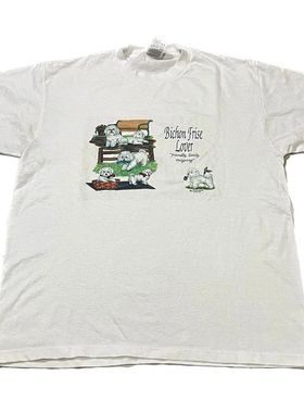 精选好物设计 Bichon比熊犬夏季慵懒风男女情侣百搭设计短袖t恤