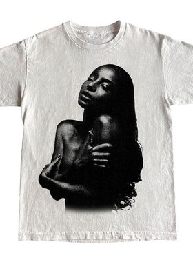 精选好物推荐！Sade夏季嘻哈摇滚中性风男女宽松潮流圆领短袖t恤