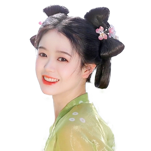 古装汉服假发包女一体式古风小兰花同款蝴蝶结发髻唐风造型垫发包