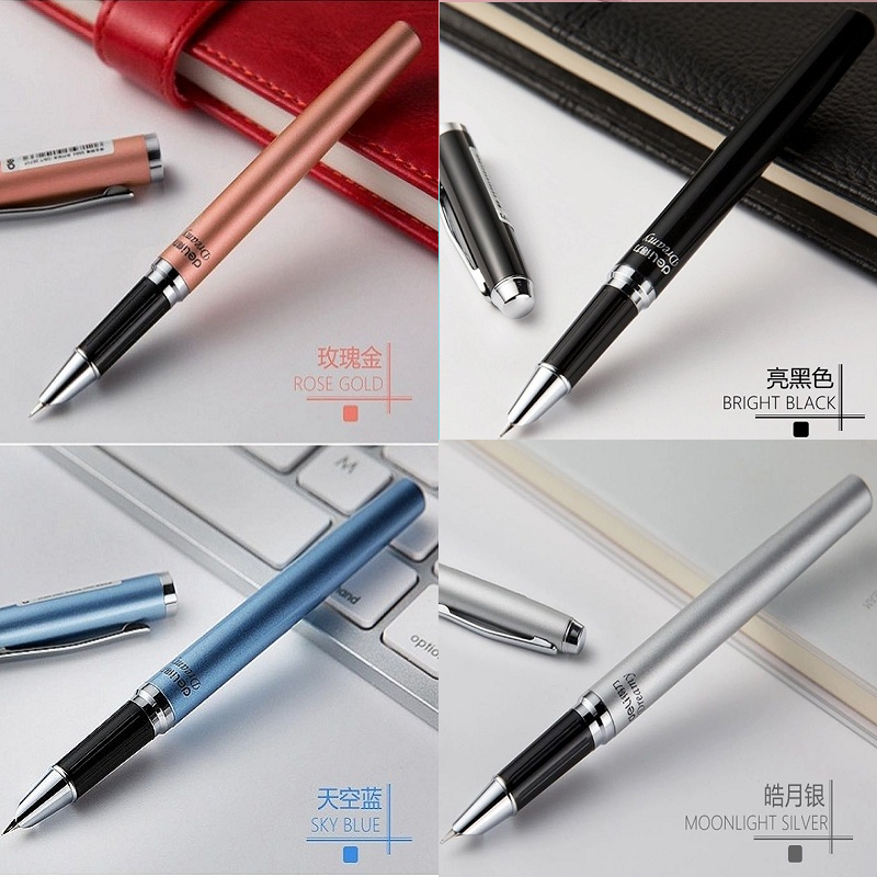 得力真彩钢笔暗尖明尖0.38mm铱金笔尖活塞吸墨小学生专用三年级四年级上册男士高档美工练字书法儿童女生商务
