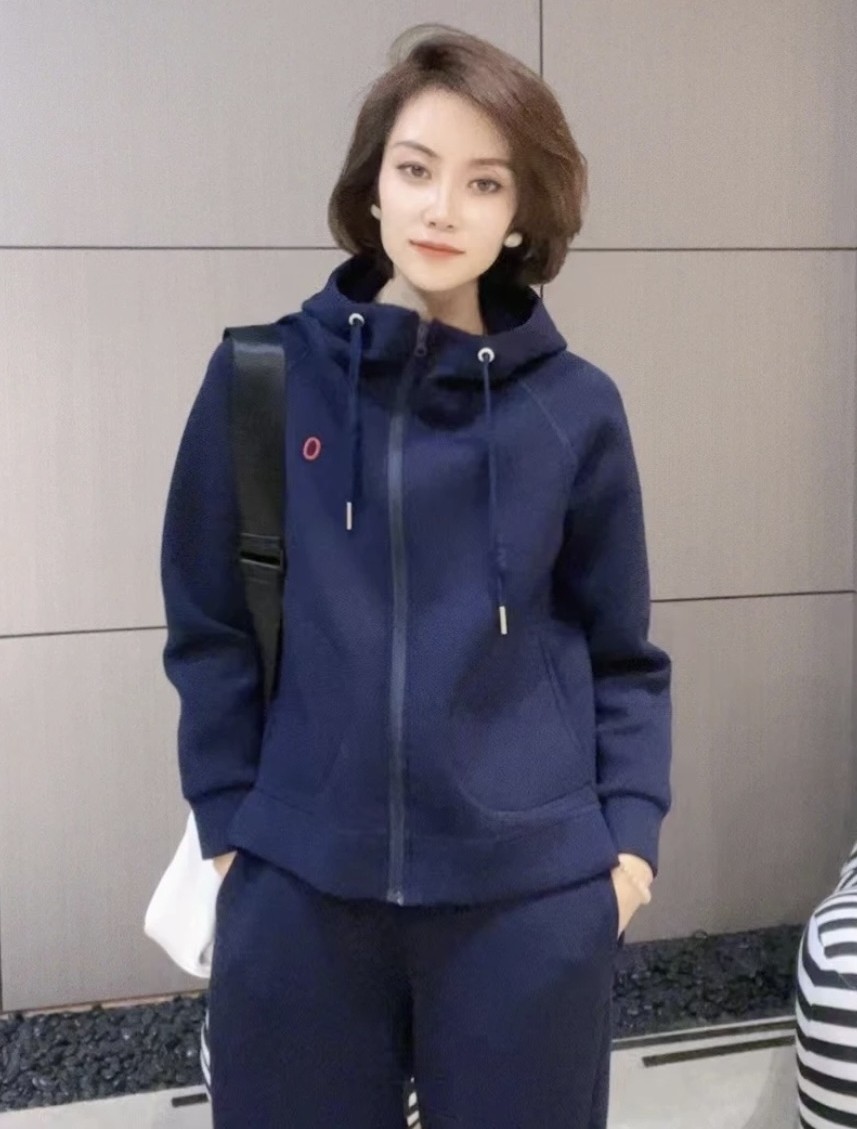 空气棉连帽卫衣外套女秋冬