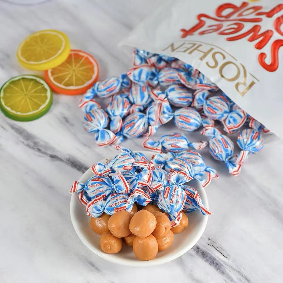 乌克兰进口如胜roshen滴滴香夹心牛奶硬糖奶糖香浓焦香年货喜糖