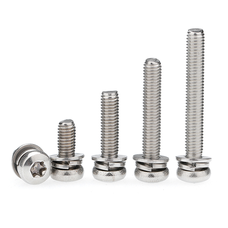 304不锈钢圆头盘头梅花三组合