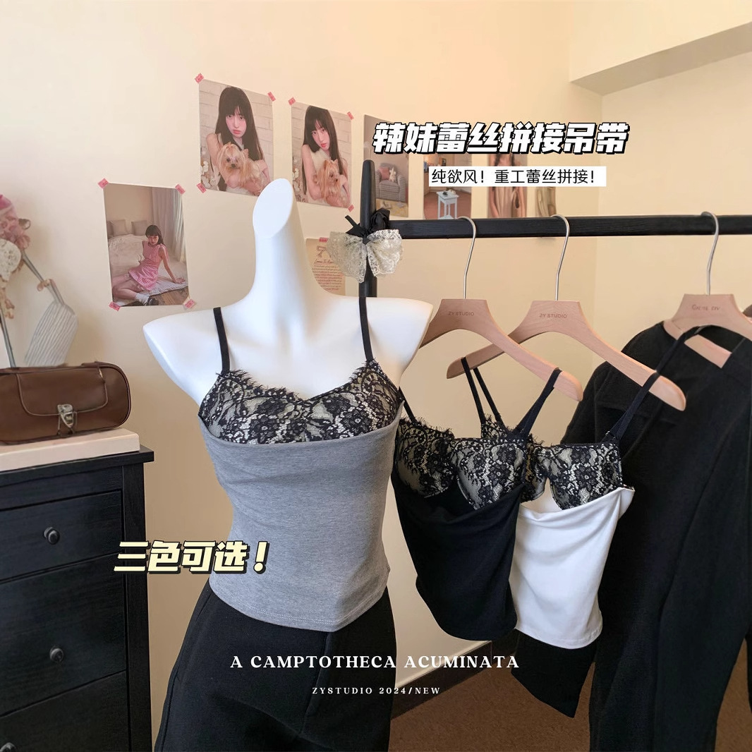 纯欲甜辣妹性感露背收腰显瘦吊带