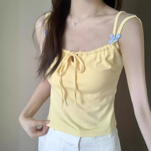 外搭修身 又甜又欲新款 新款 甜辣妹吊带背心女装 美背内穿小背心 夏季