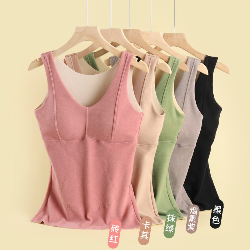 秋冬保暖加绒背心二合一新品发热文胸保暖女士修身德绒内衣,女士内衣/男士内衣/家居服,保暖背心,淘宝优惠券,粉丝福利购,淘宝优惠卷