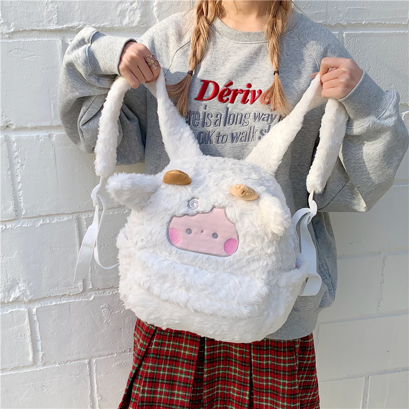双肩包包女孩毛绒玩偶包