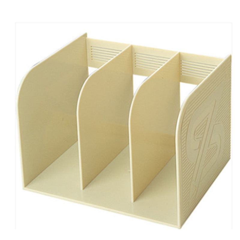 三格书档一体成型无需组装文件架