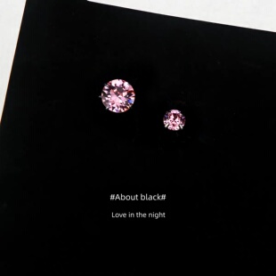 浅粉色华子免摘316L钛钢耳钉耳垂钉耳骨钉耳蜗钉 梦幻