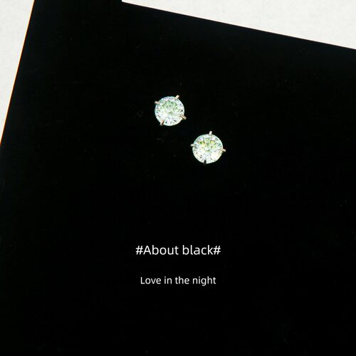 Ab | 春天 | 爆闪天火切锆石钛钢耳钉睡觉免摘养耳洞耳骨钉耳饰品 - 封面