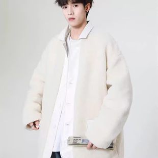 2025冬季 上市 新款 青少年港风皮衣拼接羊羔毛锁棉棉衣潮 精品