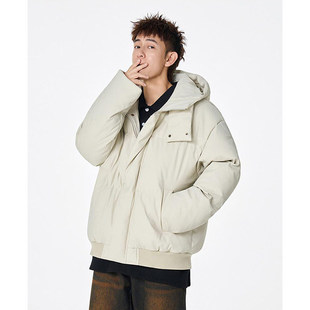 上市 2026冬季 男女同款 潮流时尚 新款 美式 PU皮连帽棉衣 精品