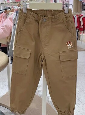 chris童装2026冬新款男童加绒加厚休闲长裤中大童工装裤子洋气潮
