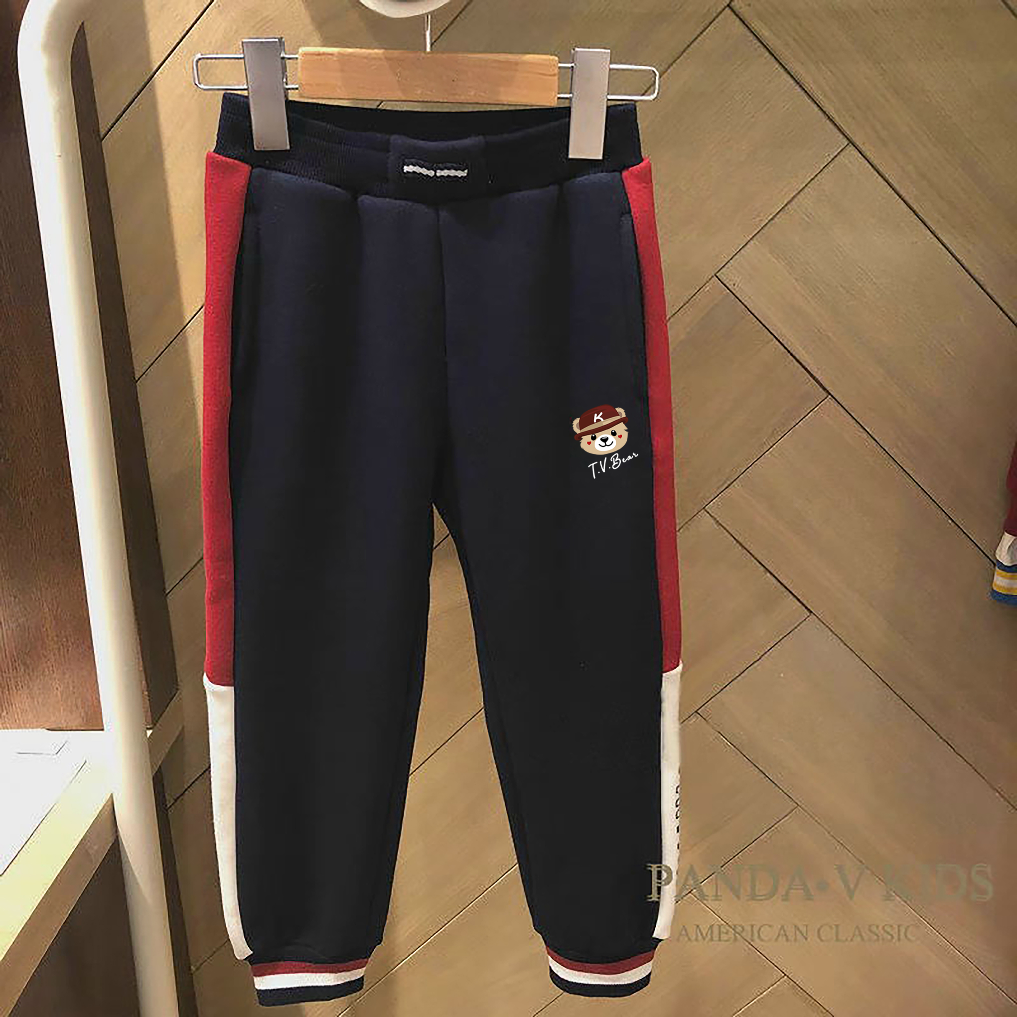 chris童装25秋冬款男童厚款加绒保暖长裤儿童运动裤松紧针织裤子