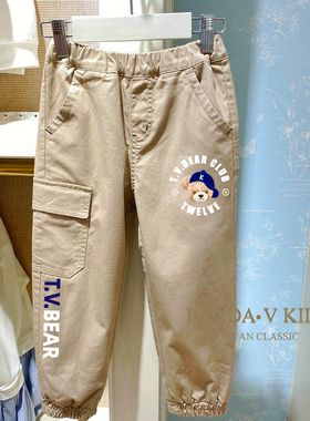 chris童装26春秋新款男童棉休闲长裤子中大童宽松工装儿童运动裤