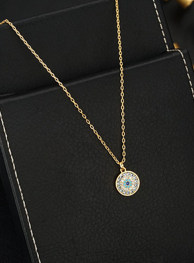 网络爆款欧美彩色满钻圆形吊坠