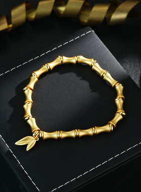 新中式古法节节高升竹节手链轻奢小众设计复古手串手饰