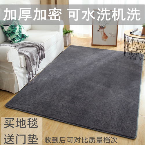 超柔加厚客厅地毯卧室纯色茶几毯