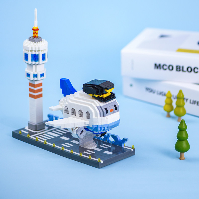 mco/魔扣联名厦航起飞吧鹭岛颗粒拼插益智玩具动脑叠叠乐积木礼物