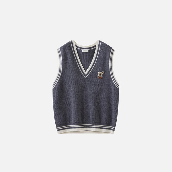 衣播商场同款2026春季减龄童趣百搭毛针织衫马甲背心BDT1SD2836