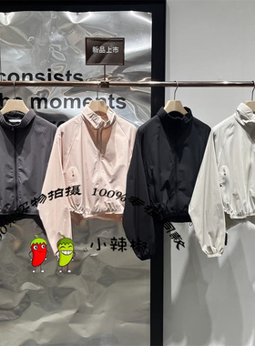 播女2025春季新款宽松工装运动风拉链短外套BDS1WD1179林间鹿鸣