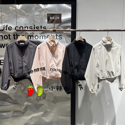 播女2025春季新款宽松工装运动风拉链短外套BDS1WD1179林间鹿鸣